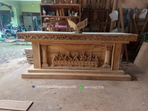 altar gereja minimalis jati