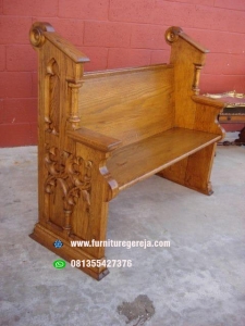 kursi gereja ukir jati 